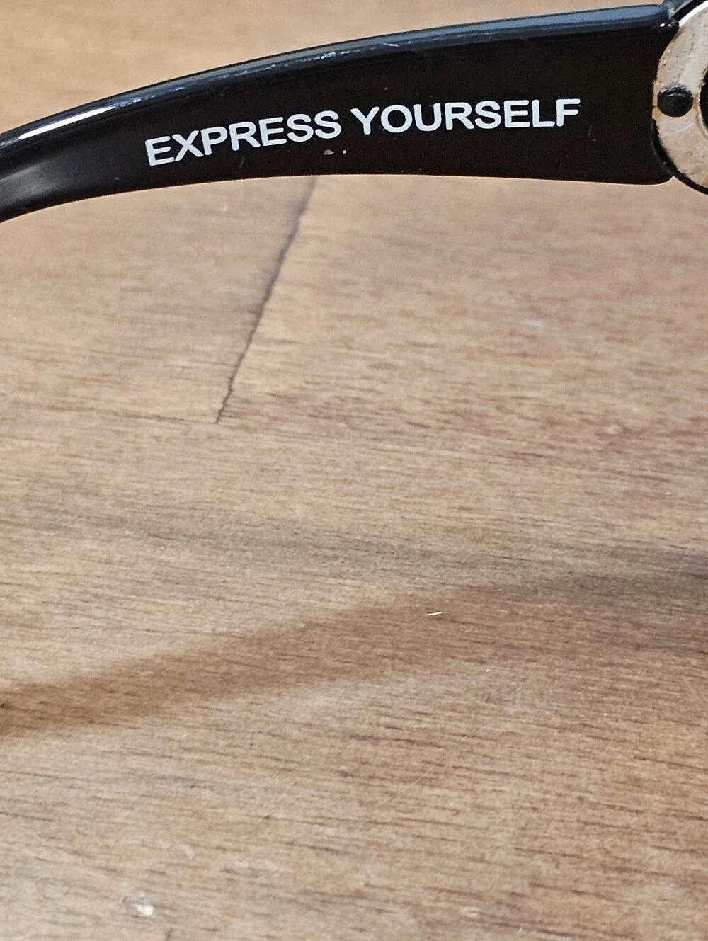Brighton Handmade Express Yourself Black Frame Sunglasses Oval Oversized Links